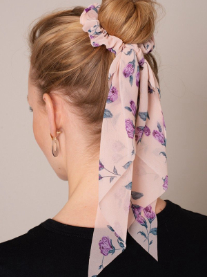 Floral Print Multi Function Ponytail Scrunchy