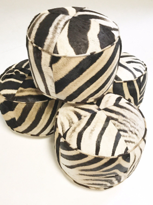 The Forsyth Pouf Ottoman In Zebra