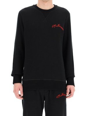 Alexander Mcqueen Logo Embroidered Sweatshirt