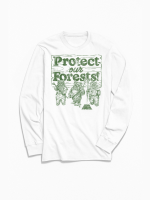 Star Wars Ewoks Protect Our Forests Long Sleeve Tee