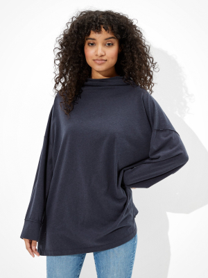 Ae Long Sleeve Mock Neck T-shirt