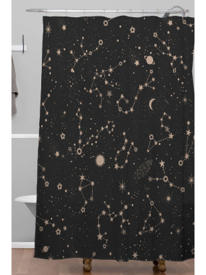 Iveta Abolina Starry Night Shower Curtain Black - Deny Designs