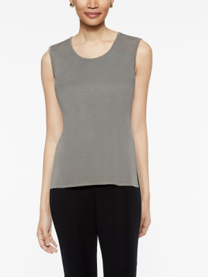 Classic Knit Tank Top, Mink Grey