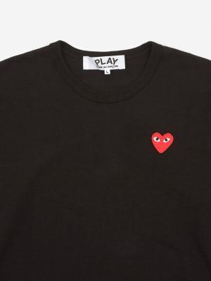 Comme Des Garcons Play Red Heart Longsleeve T-shirt - Black