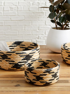 Chevron Woven Baskets