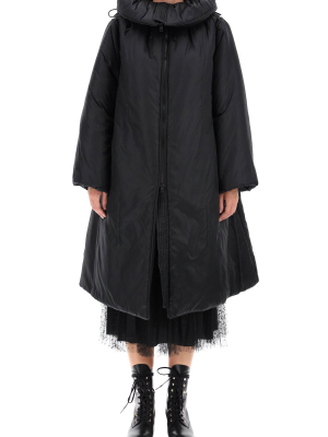 Redvalentino The Black Tag Zip-up Oversized Coat