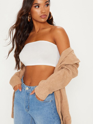 Basic Cream Jersey Bandeau Top