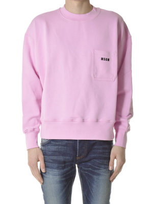 Msgm Logo Printed Crewneck Sweatshirt