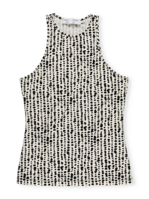 Proenza Schouler Dot-printed Slim Fit Knitted Tank Top