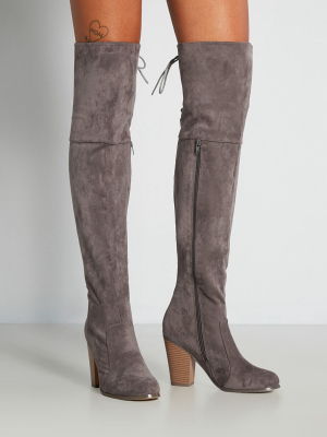 Always Leveling Up Over-the-knee Boot