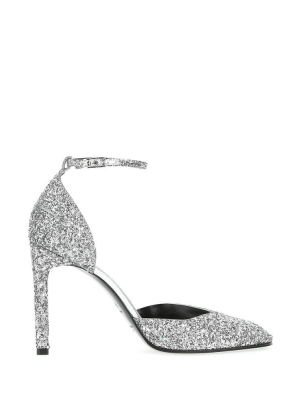 Givenchy Glittered Ankle Strap Pumps