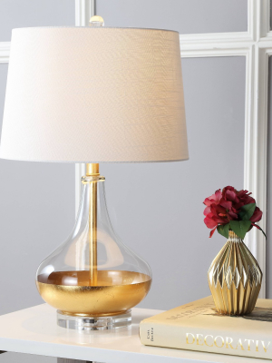 24.5" Glass West Table Lamp (includes Led Light Bulb) Clear - Jonathan Y