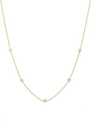 Five Diamond Bezel Choker