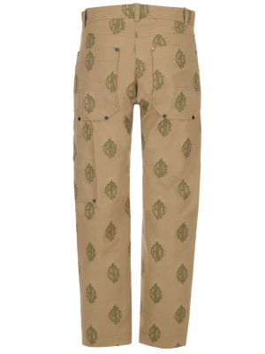 Chloé Allover Logo Embroidered Trousers