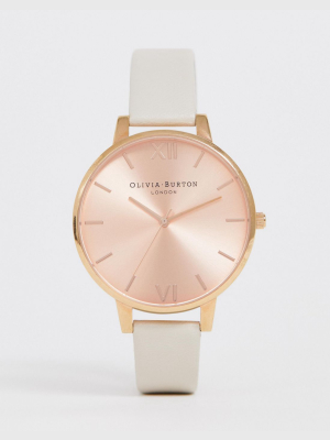 Olivia Burton Ob16de08 Sunray Demi Dial Leather Watch