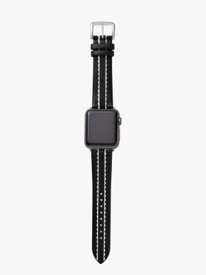 Black Scallop Leather 38/40mm Apple Watch® Strap
