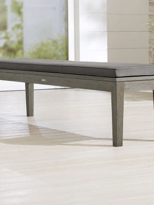 Regatta Grey Wash Dining Bench With Graphite Sunbrella ® Cushion