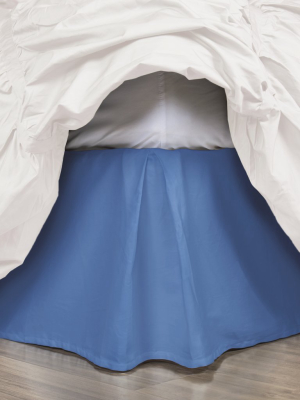 The Capri Blue Pleated Bed Skirt