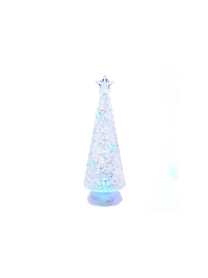 Kurt Adler 13" Battery-operated Led Lit Tree With Water Table Piece