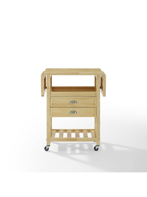 Bristol Double Drop Leaf Kitchen Cart Natural - Crosley