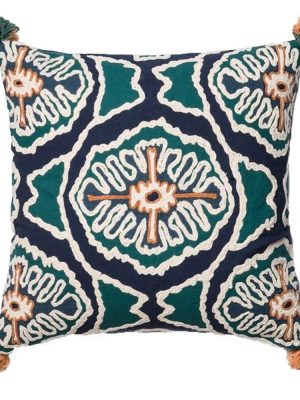 Loloi Justina Blakeney Pillow - Blue/teal