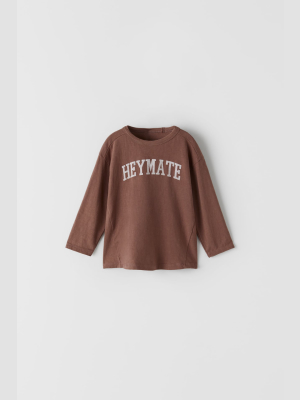 “heymate” Text Shirt