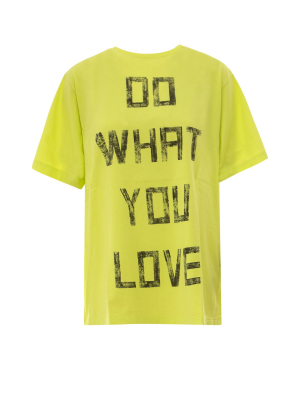 Golden Goose Deluxe Brand Slogan Printed Crewneck T-shirt