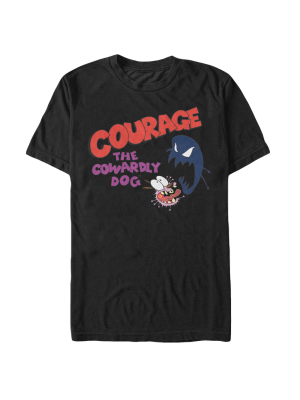 Men's Courage The Cowardly Dog Dog Fright Logo T-shirt