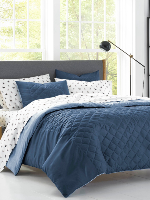 Topper Duvet Cover Set Navy - Poppy & Fritz