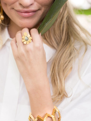 Behold Bold Statement Ring - Labradorite