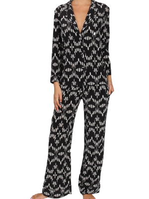 Silk Printed City Pj Set