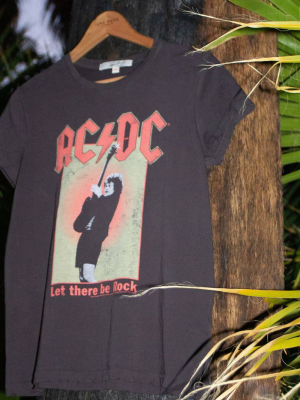 Women's Ac/dc Let There Be Rock Vintage Tee