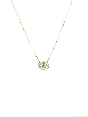 Sterling Mini Evil Eye Necklace