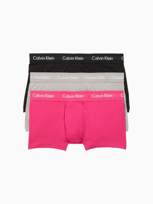 Cotton Stretch 3 Pack Low Rise Trunk