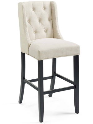 Baronet Tufted Button Upholstered Fabric Barstool - Modway