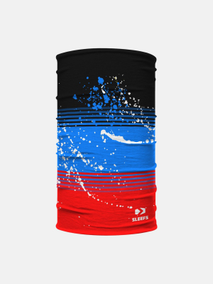 Splatter Red Blue Neck Gaiter