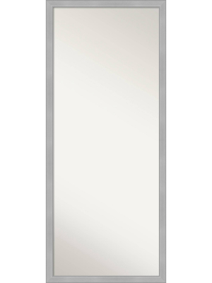 27" X 63" Vista Brushed Framed Full Length Floor/leaner Mirror Nickel - Amanti Art