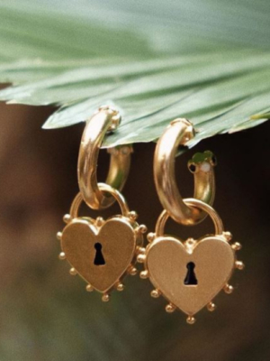 Locked Heart Earrings