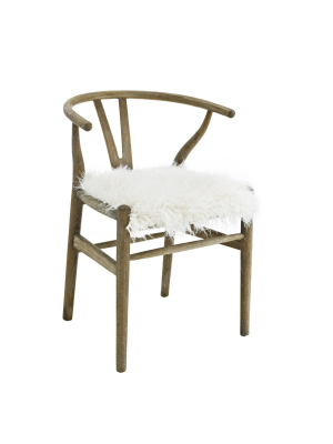 Ellis Wishbone Chair White - Linon