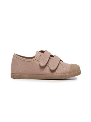 Kids' Childrenchic® Double Hook And Loop Sneakers In Camel