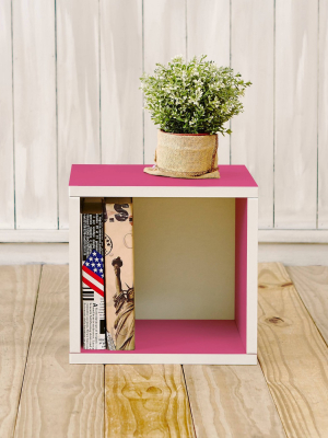 Way Basics Stackable Eco Cube Storage Cubby Organizer - Pink