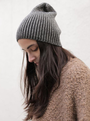 Plaited Ribbed Knit Hat