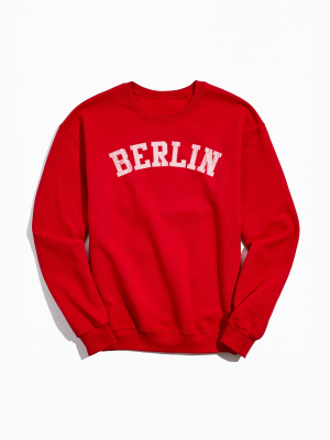 Berlin Collegiate Text Crew Neck Sweatshirt