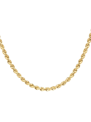 14k Medium Rope Chain Necklace