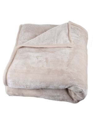 Solid Soft Heavy And Thick Plush Mink Throw - Hastings Home