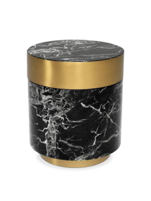 Eichholtz Caron Side Table - Black & Gold