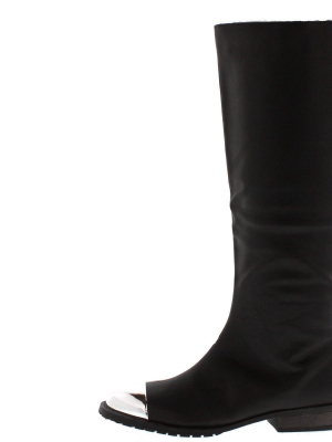 Lennon Black Silver Metal Tip Riding Boot