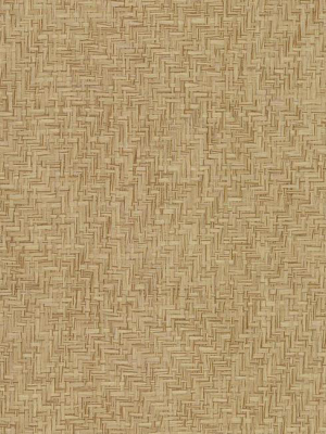 Interlocking Weave Wallpaper From The Grasscloth Ii Collection By York Wallcoverings