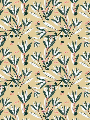 Olive Dapple Wallpaper In Olive Canvas From The Wallpaper Republic Collection By Milton & King