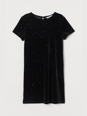 Shimmery T-shirt Dress